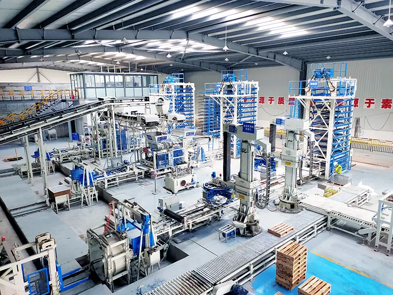 Permeabel tegelproduktionslinje